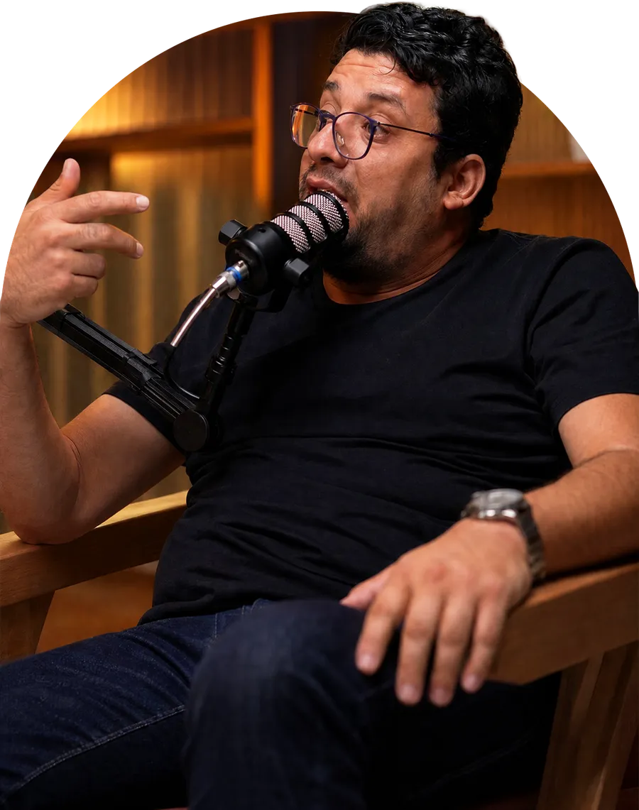 Entretien en plateau podcast